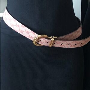Gold Buckle Pink Belt Accessories